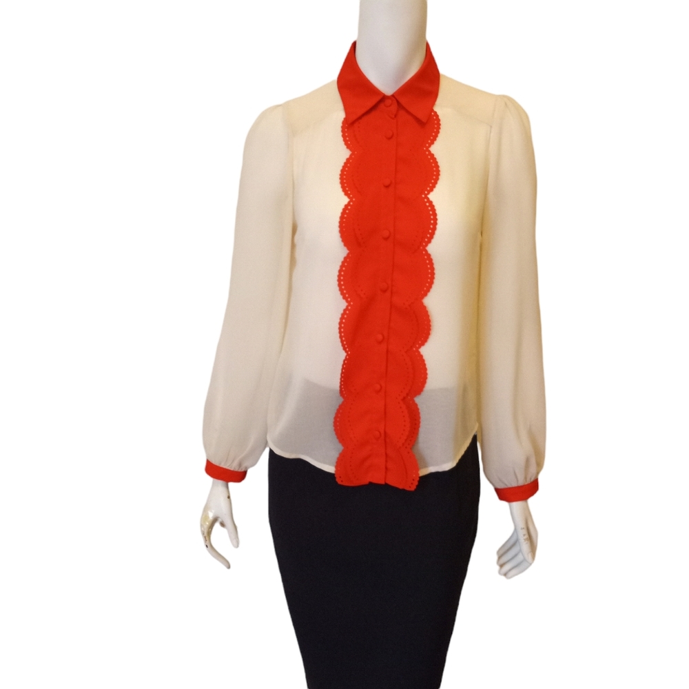 The Clothing Co. Silk Blouse Long Sleeves Size S